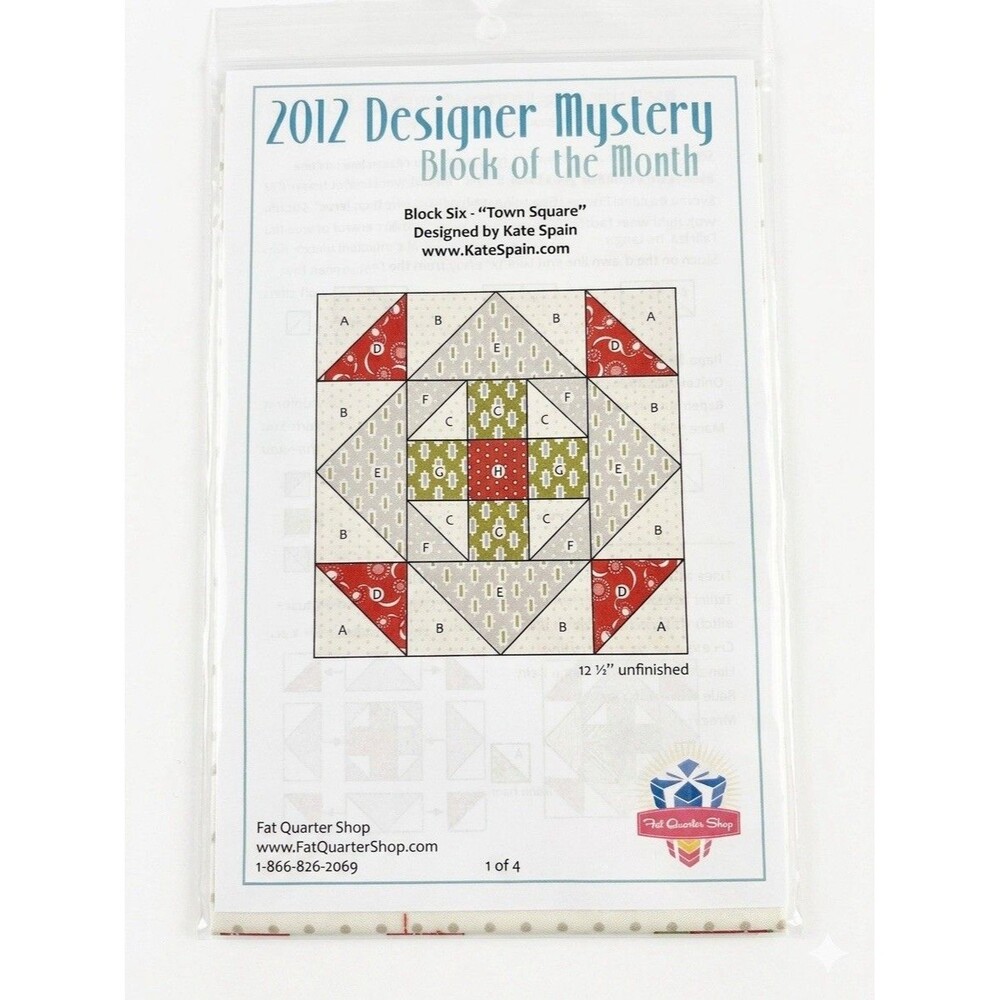 Fat Quarter Shop 2012 Pre-Cut Designer Mystery Block Six Town Square Kit